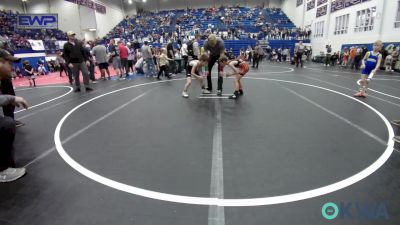 55 lbs Round Of 16 - Hudson Woods, Cushing vs Nolan Bush, Ada Youth Wrestling