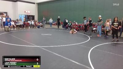 100 lbs 2nd Place Match - Sam Slack, Eastside Youth Wrestling vs Liam Finney, Carolina Reapers