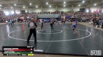 Girls 107 lbs Quarterfinal - Jaden Evans, Alvin C. York Institute (Girls) vs Addyson` Brown, Mcgavock (Girls)