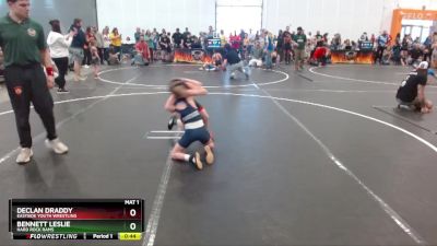 55 lbs Champ. Round 2 - Declan Draddy, Eastside Youth Wrestling vs Bennett Leslie, Hard Rock Rams