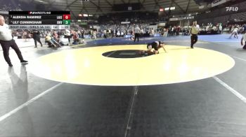 Girls 3A 100 lbs Semifinal - Aleksia Ramirez, Lakes (Girls) vs Lily Cunningham, University (Girls)