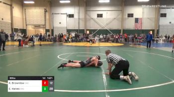 96 lbs Prelims - Kaden Brownlow, Columbus Wrestling Org. Maroon vs Ethan Hanes, Sidney Wrestling Club