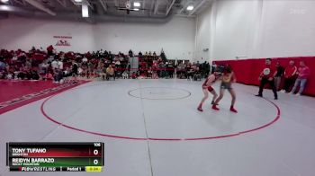 106 lbs Cons. Round 3 - Tony Tufano, Brighton vs Reidyn Barrazo, Rocky Mountain