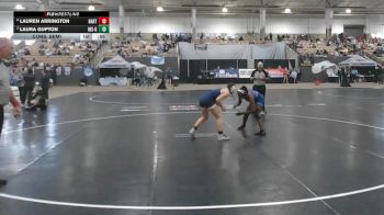 Girls 145 lbs Cons. Semi - Lauren Arrington, Bartlett High School Girls vs Laura Gupton, Independence High School Girls