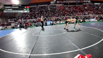 5A 144 lbs Semifinal - Ty Adams, Blackfoot vs Gabriel Costanza, Bishop Kelly