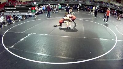 132 lbs Champ. Round 1 - Bowen Backer, Sutherland Youth Wrestling Club vs Tate Frahm, Plainview