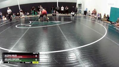 140 lbs Semifinal - Ja`ziya Miles, Kansas City Training Center vs Nevaeh Brown, Bonner Springs Wrestling