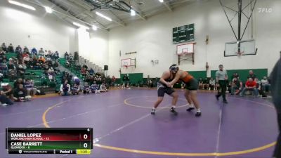 285 lbs Daniel Lopez, Worland High School vs Case Barrett, Glenrock