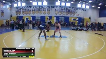 144 lbs Cons. Round 5 - Andrew Isek, Cardinal Gibbons vs Zion Johnson, Camden