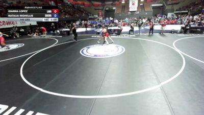 145 lbs Gianna Lopez, LAWA - Los Angles Wrestling Association vs Natalia Righellis, SDIKWA - San Diego-Imperial Kids Wrestling Association