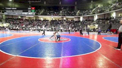 132-3A 3rd Place Match - Manuel Velasquez, Gilmer County vs Casey Dean, Long County