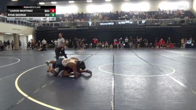 197 lbs Champ. Round 2 - Aaron Martinez, Mt. San Antonio College vs Ryan George, Santa Rosa Junior College