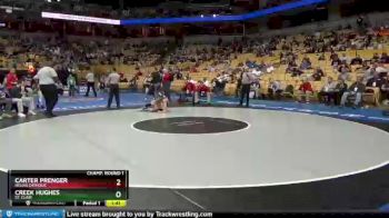 120 lbs Champ. Round 1 - Carter Prenger, Helias Catholic vs Creek Hughes, St. Clair
