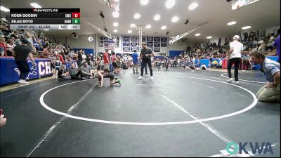 46 lbs 3rd Place - Koen Goodin, Cowboy Wrestling Club vs Silas Boyd, Harrah Little League Wrestling