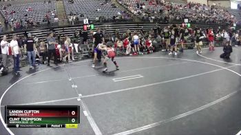85 lbs Finals (8 Team) - Landin Clifton, North Dakota 2 vs Clint Thompson, Nebraska Blue
