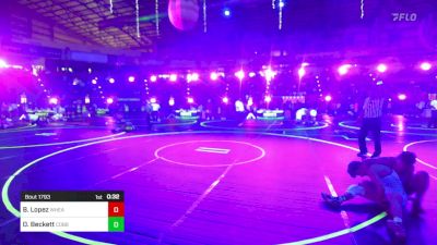 116 lbs Consi Of 16 #2 - Bryson Lopez, Wheatland Wy vs Oakley Beckett, Cobbler Kids Wrestling