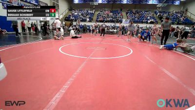 58 lbs 3rd Place - Gauge Littlefield, Coweta Tiger Wrestling vs Benaiah Schubert, Chandler Takedown Club