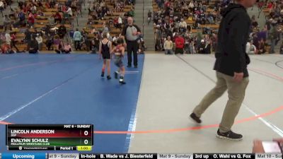 45 lbs Semifinal - Evalynn Schulz, Mollitium Wrestling Club vs Lincoln Anderson, DGF