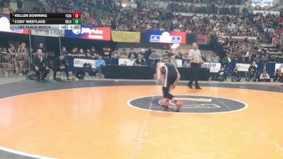 AA - 132 lbs 1st Place Match - Kellen Downing, Flathead (Kalispell) vs Cody Westlake, Belgrade