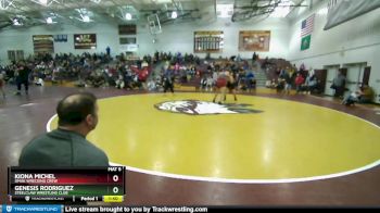 195 lbs Round 1 - Kiona Michel, Omak Wrecking Crew vs Genesis Rodriguez, Steelclaw Wrestling Club