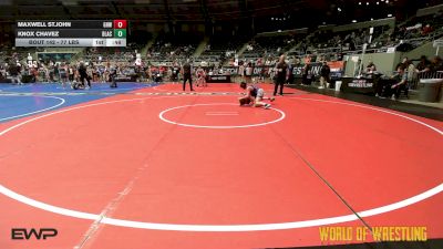 77 lbs Consi Of 8 #2 - Maxwell St.John, Greater Heights Wrestling vs Knox Chavez, Black Fox Academy