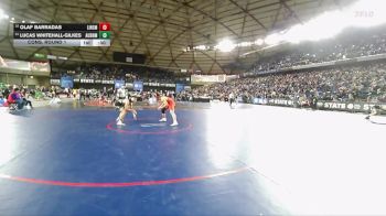 Boys 4A 165 lbs Cons. Round 1 - Olaf Barradas, Lincoln (Seattle) vs Lucas Whitehall-Gilkes, Auburn