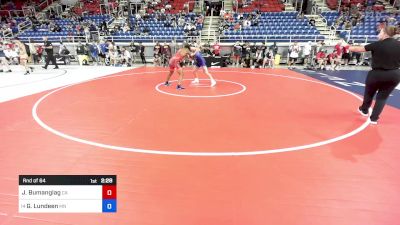 165 lbs Rnd Of 64 - Junior Bumanglag, CA vs Griffin Lundeen, MN