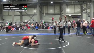 120 lbs Cons. Round 3 - Sierra Loader, Caney Valley vs Graysea Gardenhire, Clearwater