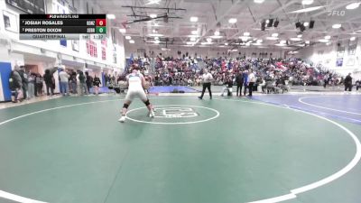 Boys 215 lbs Quarterfinal - Josiah Rosales, Gonzales Boys vs Preston Dixon, Serra Boys