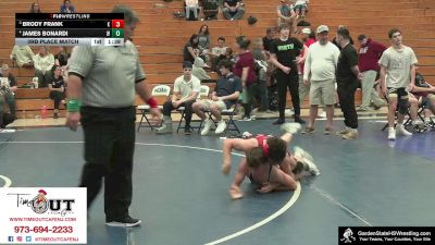 Boys-132 lbs 3rd Place Match - James Bonardi, Wilson`s Wildcats vs Brody Frank, Nick`s Knights