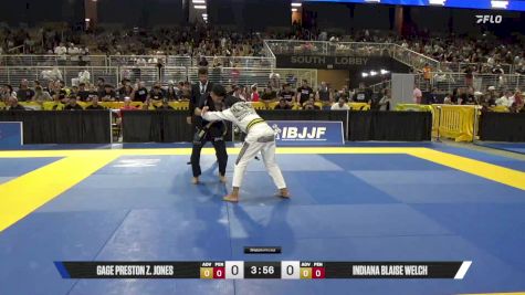 Gage Preston Z. Jones vs Indiana Blaise Welch 2025 Pan Kids Jiu-Jitsu IBJJF Championship