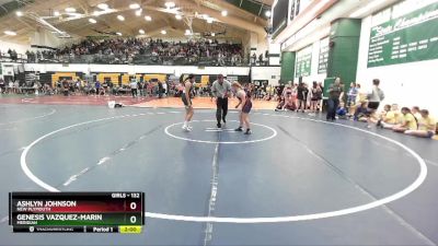 132 lbs Champ. Round 1 - Genesis Vazquez-Marin, Meridian vs Ashlyn Johnson, New Plymouth