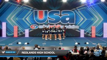 Redlands High School [2019 Medium Varsity Show Cheer Novice (13-16) Day 1] 2019 USA Spirit Nationals