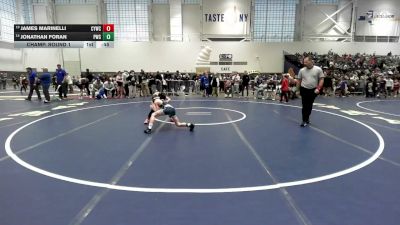 78 lbs Champ. Round 1 - James Marinelli, Carmel Youth Wrestling Club vs Jonathan Foran, Phantoms Wrestling Club