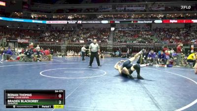 3A-175 lbs Champ. Round 2 - Braden Blackorby, Johnston vs Ronan Thomas, Xavier, Cedar Rapids