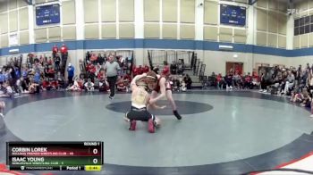 90 lbs Round 1 (3 Team) - Corbin Lorek, Bulldog Premier Wrestling Club vs Isaac Young, Noblesville Wrestling Club
