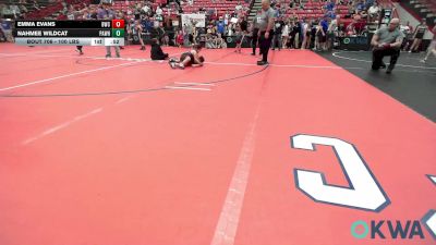 100 lbs Rr Rnd 1 - Emma Evans, Bartlesville Wrestling Club vs Nahmee Wildcat, Pawhuska Elks Takedown