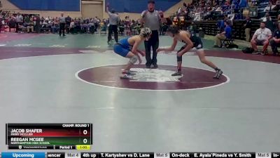 1 - 126 lbs Cons. Round 3 - Jacob Shafer, Parry McCluer vs Reegan McGee, Northampton High School