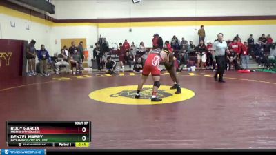 197 lbs Quarterfinal - Rudy Garcia, Fresno City College vs Denzel Mabry, Sacramento City College