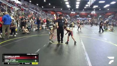 49 lbs Cons. Round 3 - Vera Otter, Junior Jets Wrestling vs Izzabella Hicks, Saranac Youth WC