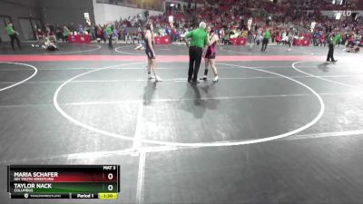 152 lbs Quarterfinal - Maria Schafer, IGH Youth Wrestling vs Taylor Nack, Columbus