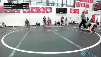 70 lbs Consi Of 4 - Cayson Delgado, Prime Wrestling vs MJ Cottrell, Harrah Little League Wrestling