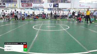 E-132 Mats 13-16 8:00am lbs Round Of 32 - Armando Lopez, OH vs Landon Turner, TN