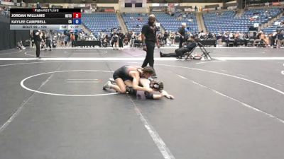 124 lbs Cons. Round 1 - Jordan Williams, Northern Oklahoma College- Tonkawa vs Kaylee Campbell, Carl Albert