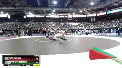 120 lbs Champ. Round 1 - Greyson Molina, Minico vs Jaden Vongthongthip, Hillsboro