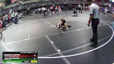 70 lbs Cons. Round 1 - Maximus Partida, Norris Wrestling Club vs Weston Brandt, Dorchester