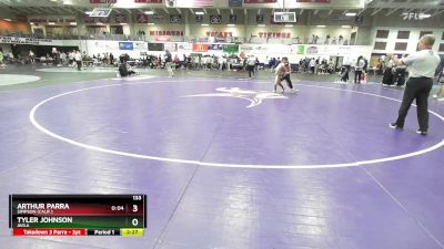 133 lbs Cons. Round 2 - Arthur Parra, Simpson (Calif.) vs Tyler Johnson, Avila