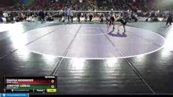 G 182 lbs Semifinal - Shayna Henninger, Rigby (Girls) vs Jordynn LeBeau, Eagle (Girls)