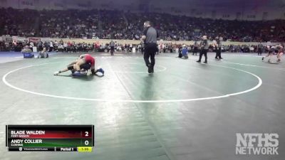 4A-126 lbs Quarterfinal - Andy Collier, Cushing vs Blade Walden, Fort Gibson