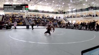 132 lbs Quarters & 1st Wb (16 Team) - Luke Baugher, Westminster Schools vs Hassan Williams, Eastside Hs